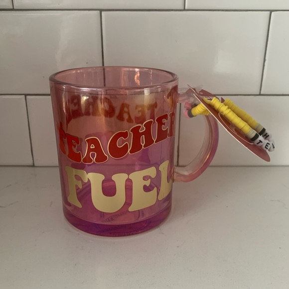 Sheffield Home Other - Sheffield Home Teacher Fuel Glass Mug + 'Teach' Pencil Friendship Bracelet - NWT